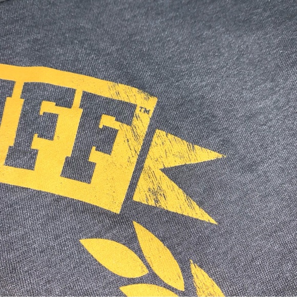 Harry Potter Hufflepuff Raglan Sleeve Athletic Graphic T Shirt Tee Hogwarts - Picture 7 of 12